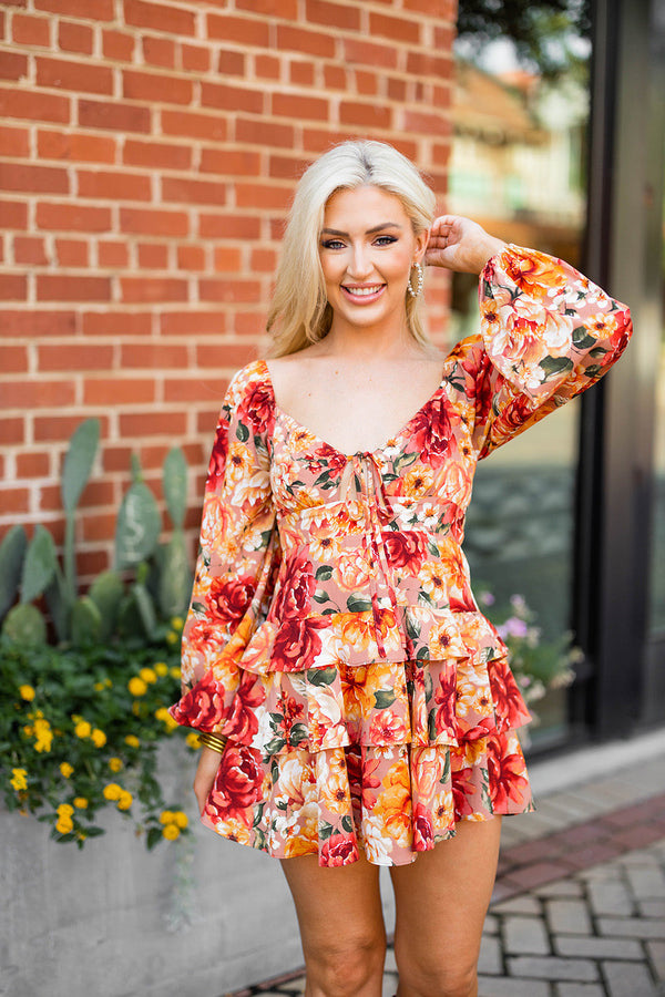 jodi-ruffle-mini-dress-harvest Buddy Love - Sophia's Style-Jodi Ruffle Mini Dress - Harvest-Harvest-XS-1
